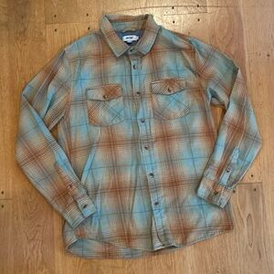 Plaid long sleeve button down, men’s M